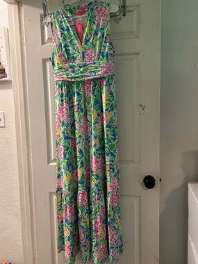 leena maxi dress lilly pulitzer Lilly Pulitzer | Dresses | Lilly Pulitzer Blue Floral Leena Maxi Dress Size Small